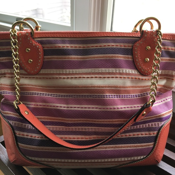 Coach Multicolor sequin pink/purple/white handbag - Picture 2 of 14